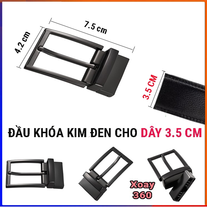 Mặt khoá dây lưng nam khoá cài, tự động , khoá lăng cho các loại dây lưng , đầu khóa kim xoay cho dây từ 3.2 đến 3.5 cm