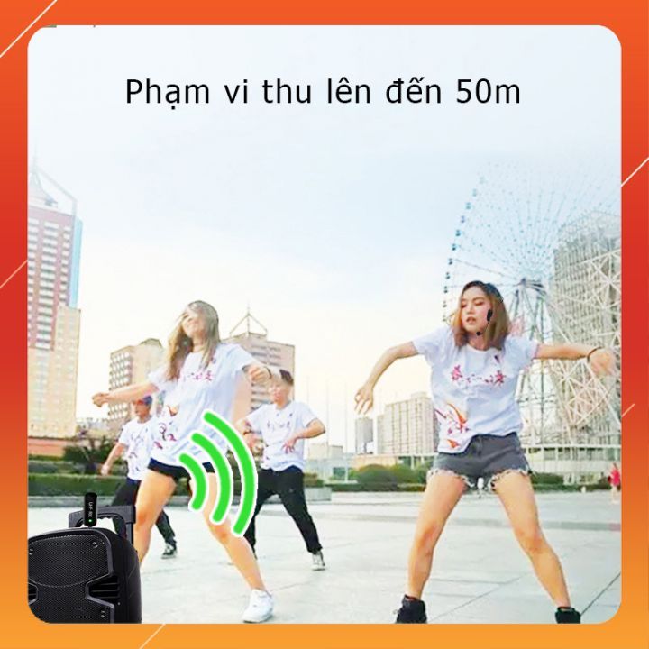 XXD-4L - Bộ 4 Micro Cài Tai Không Dây UHF Cho Loa Trợ Giảng, Amply, Thiết Bị Thu Phát, Phạm Vi Thu 50m