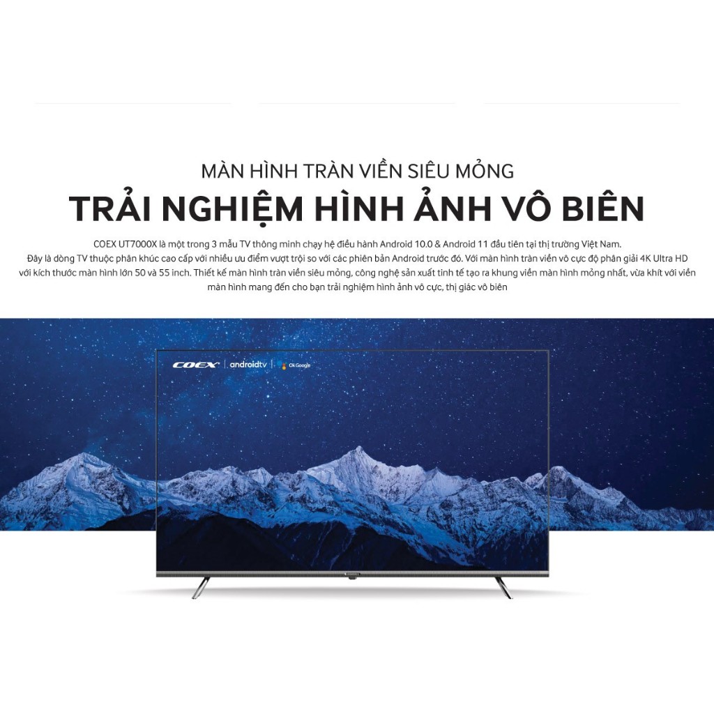 Smart Tivi Coex 4K 55 inch 55UT7000XG Google TV