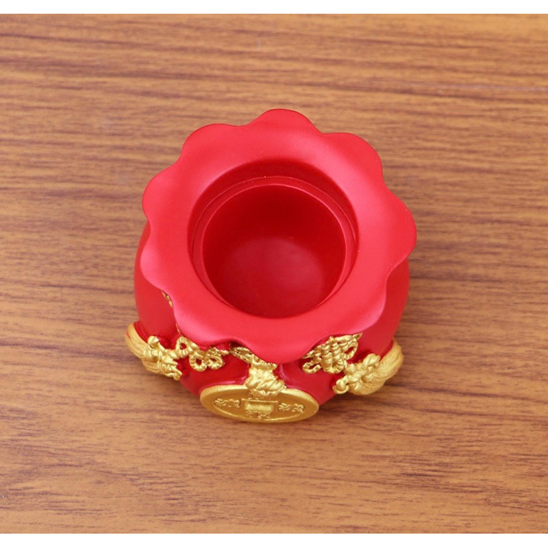 HŨ ĐỰNG MUỐI GẠO TÀI LỘC, TÚI THẦN TÀI MAY MẮN ĐỂ BÀN THỜ TRANG TRÍ NHÀ CỬA CHUN VÀNG CHIÊU THẦN TÀI