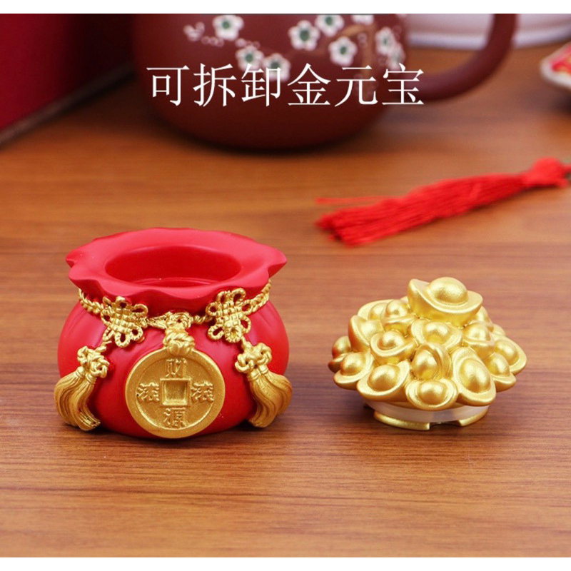 HŨ ĐỰNG MUỐI GẠO TÀI LỘC, TÚI THẦN TÀI MAY MẮN ĐỂ BÀN THỜ TRANG TRÍ NHÀ CỬA CHUN VÀNG CHIÊU THẦN TÀI