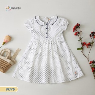 V076 Váy trẻ em Cotton Xinh House Dáng Xòe Túi Nắp Dễ Thương Cho Bé Gái