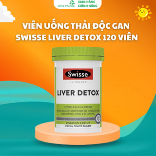 Viên uống Thải Độc Gan Swisse Liver Detox 120 viên - Dành cho người hay phải đi tiếp khách, uống rượu, chức năng gan yếu