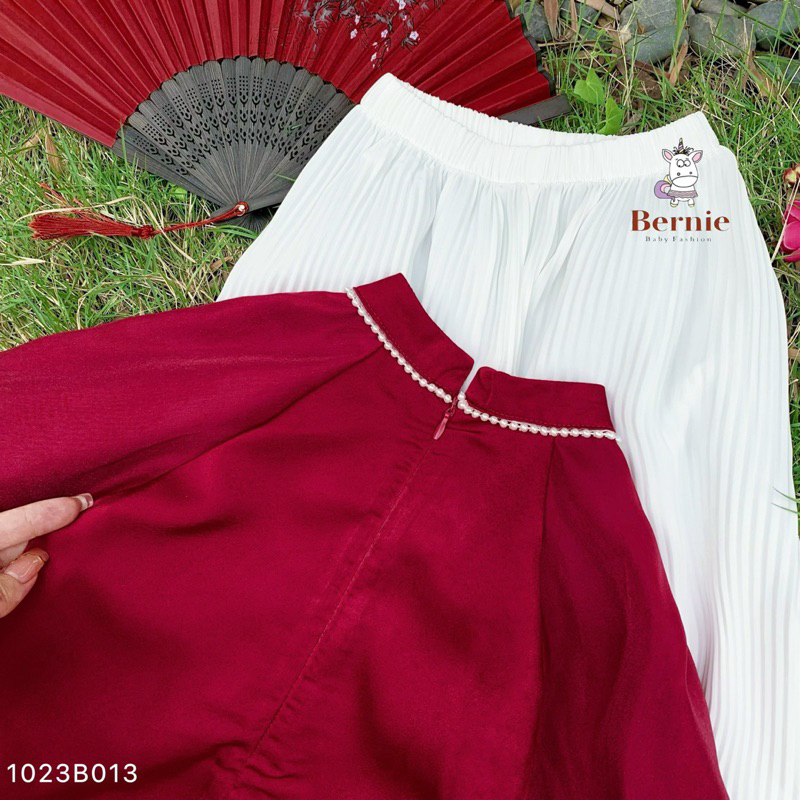 SET ÁO DÀI LỤA ĐỎ CHO BÉ GÁI