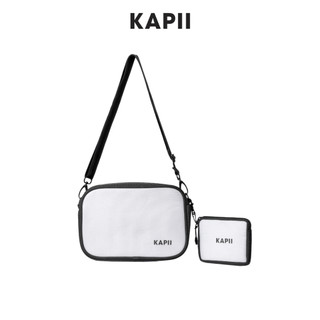 Túi đeo chéo nam nữ KAPII Gate Bag - Black Mix White