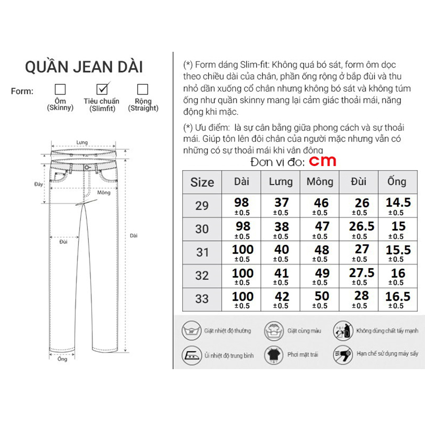 Quần Jean Dài Nam Đơn Giản Thời Trang Thương Hiệu Y2010 PREMIUM 18 22529 |YaMe|