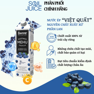 Một thùng hộp 1L Nước Ép Việt Quất Rừng Bonne Nước Khoáng Suối Băng Tinh Khiết Tự Nhiên - 12 hộp
