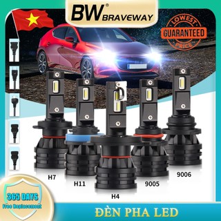 Đèn led pha cos ô tô xe hơi siêu sáng cao cấp 14000lm 9003/hb2 chân cắm h4 h7 h11 9005 9006 hb3 hb4