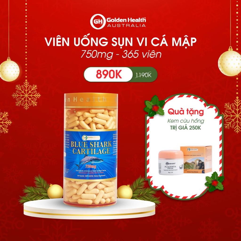 Sụn vi cá mập - Blue Shark Cartilage 750mg hộp 365 viên
