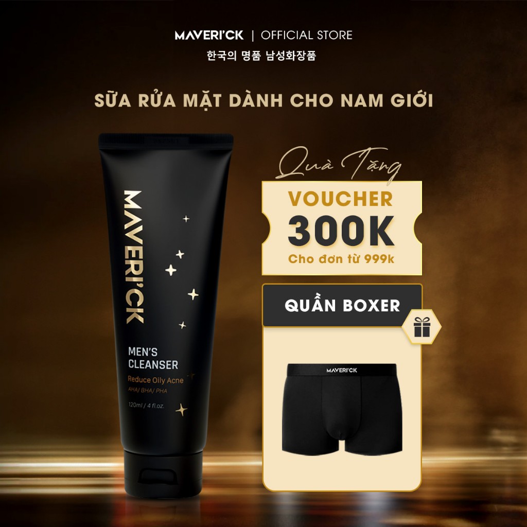 Sữa Rửa Mặt Nam Giới Làm Sạch, Dưỡng Da Maverick Choice Nhập Khẩu Hàn Quốc