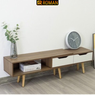Kệ tivi để sàn, kệ gỗ MDF cao cấp thông minh Roman có thể rút gọn  -  RO82