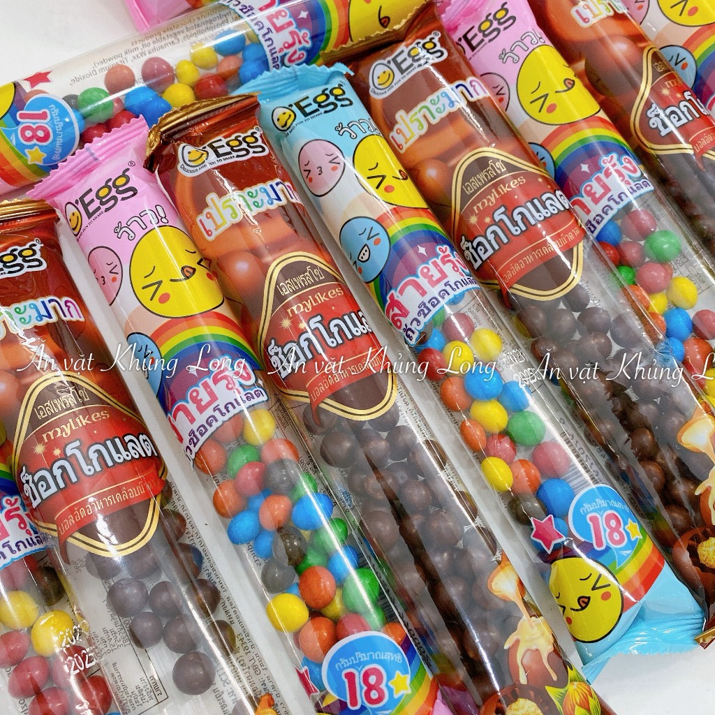 Kẹo xốp socola sữa viên Thái Lan.