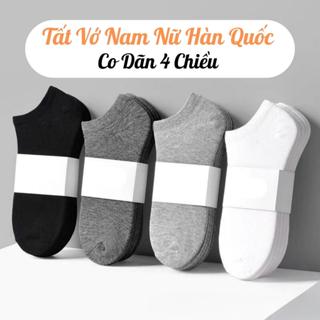 Tất Thể Thao Nam Nữ Vải Cotton Co Dãn, Vớ Cổ Ngắn Màu Đơn Giản Dễ Phối Đồ Đa Phong Cách