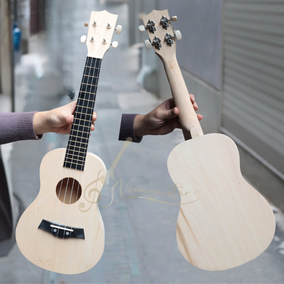 Đàn Ukulele Concert Soprano 23inch 21inch Full Gỗ Vinaguitar Mộc Tặng Màu Vẽ