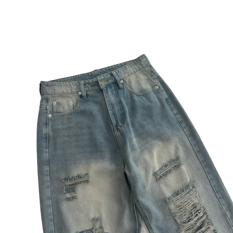 BLUE TORN V2 - Quần jeans xanh rách 1011