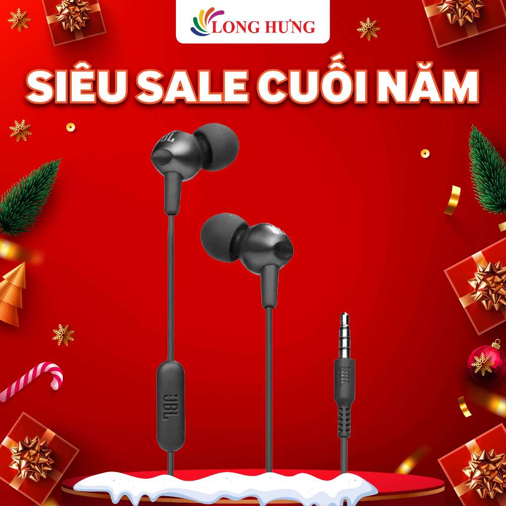 Tai nghe có dây In-ear JBL C200SI JBLC200SIU - Hàng chính hãng - Âm trầm tăng cường, dây chống rối, bền bỉ