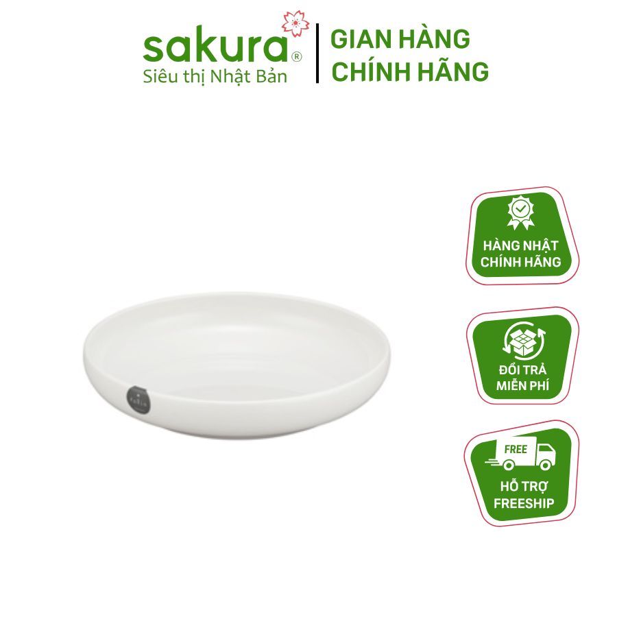 Đĩa nhựa Folio màu trắng 20cm Inomata
