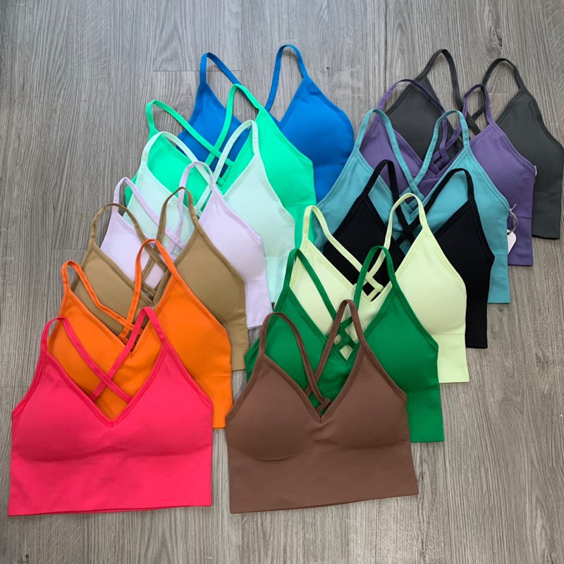 Áo Bra Tập Gym Yoga Nữ DSG Hàng Xuất Xịn Vải Dệt Gân Cao Cấp