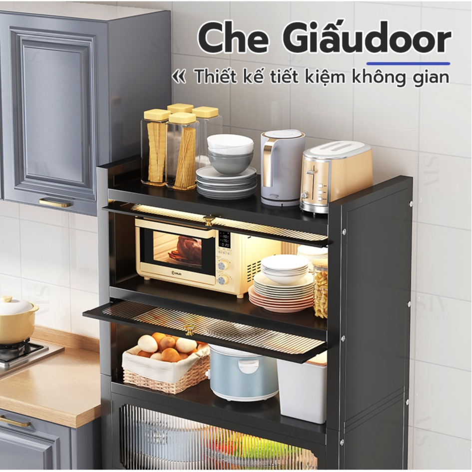 Kệ Nhà Bếp Đa Năng 5 tầng Có Bánh Xe,phòng khách phòng tắm ban công