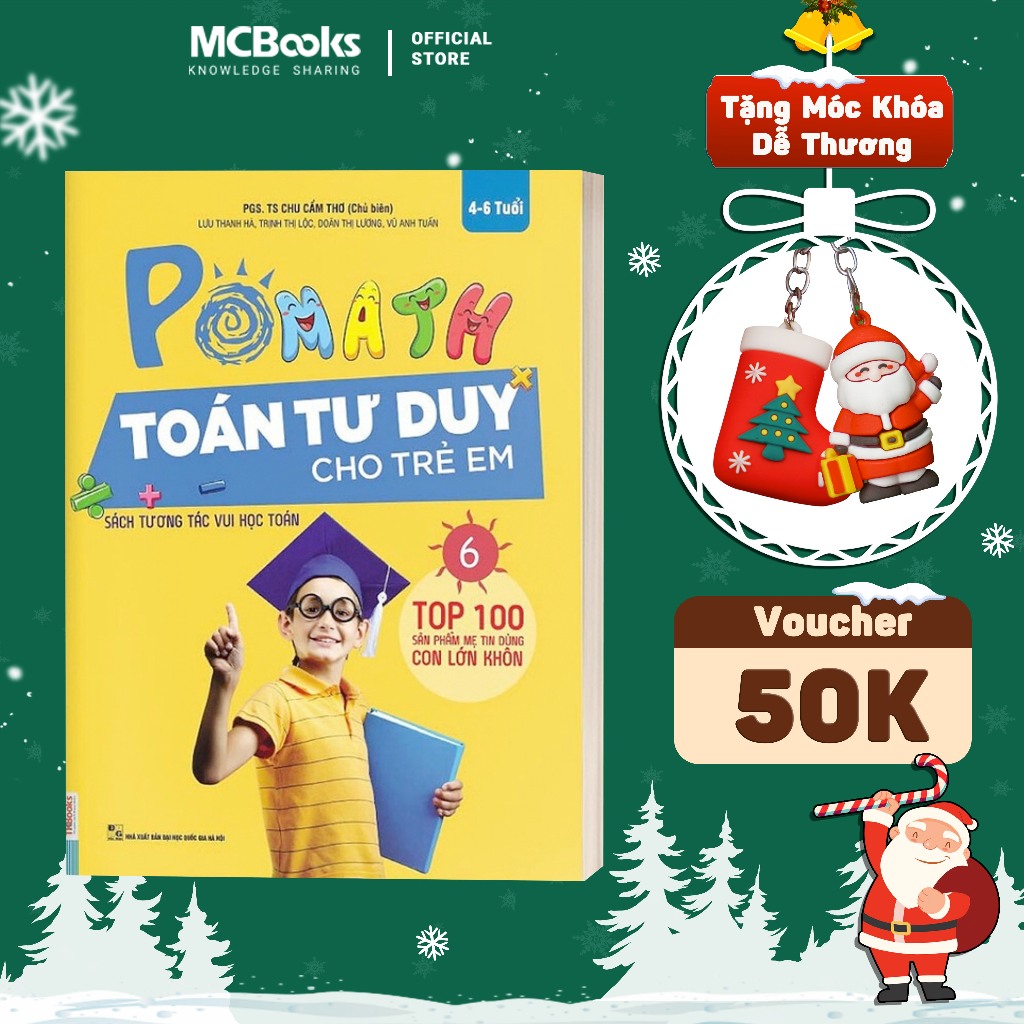 Sách - Pomath 6 – Toán Tư Duy Cho Trẻ Em Từ 4 – 6 Tuổi Mcbooks