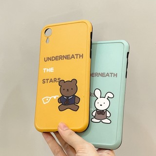 C1449 c1450 ốp lưng silicon nhám underneath couple thỏ/gấu