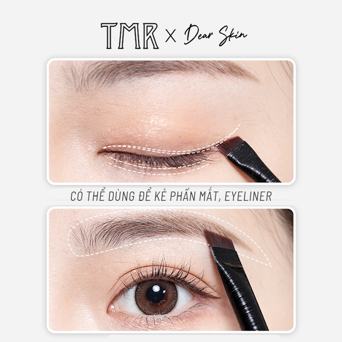 [Set 3] Cọ Kẻ Mắt & Kẻ Khuôn Chân Mày BF300 TMR, cọ vẽ eyeliner sắc nét hoàn hảo, cọ đa công dụng, cọ vẽ chân mày