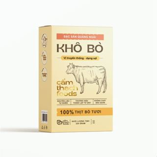 Khô bò sợi Cẩm Thạch - Hộp 220 gr - đặc sản Quảng Ngãi, không chất bảo quản