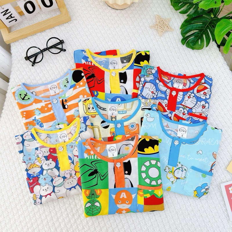 Bộ tole / lanh tay ngắn quần đùi bé trai đủ size