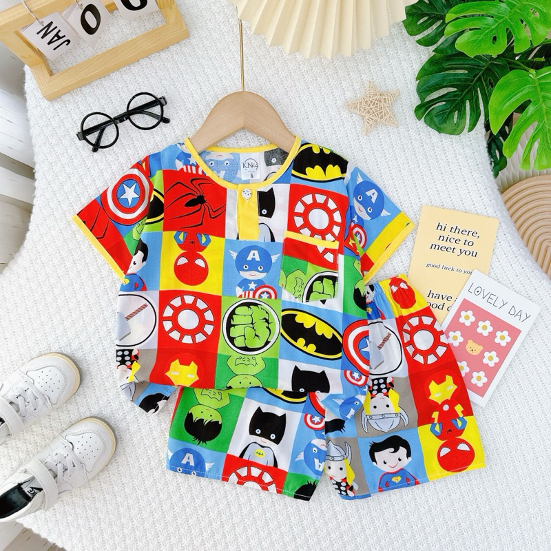 Bộ tole / lanh tay ngắn quần đùi bé trai đủ size