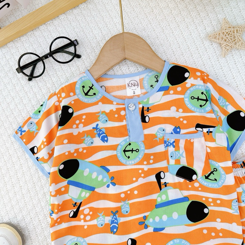 Bộ tole / lanh tay ngắn quần đùi bé trai đủ size