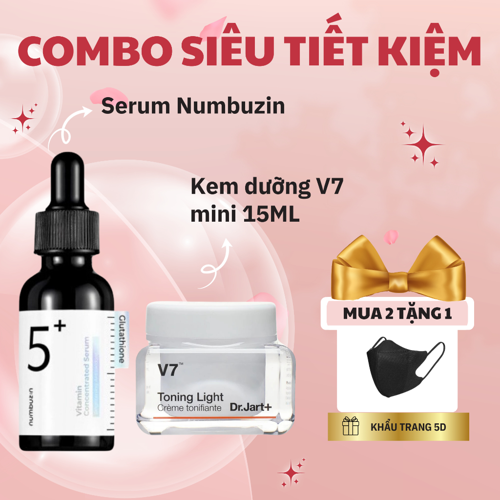 Serum Sáng Da Mờ Thâm Nám Numbuzin No.5 Vitamin Concentrated - Serum Dưỡng Ẩm Giúp Da Trẻ Hóa - Tinh Chất Dịu Nhẹ 30ml