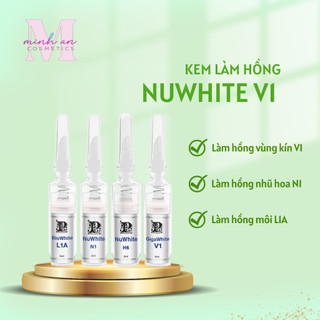 Kem hồng nhũ hoa Nuwhite N1, hồng vùng kín Nuwhite V1, giảm thâm nách bẹn Nuwhite H6, làm hồng môi Nuwhite L1a