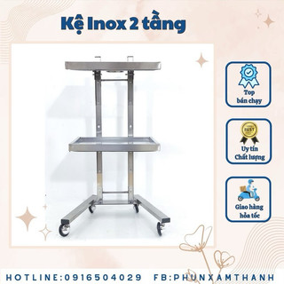 Xe đẩy 2 tầng spa, thẩm mỹ, phun xăm, tatoo, y khoa