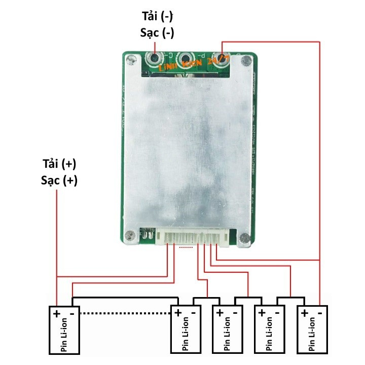 Mạch đa năng từ 3S đến 10S hệ 3.7V xả cao80A chung sặc xả