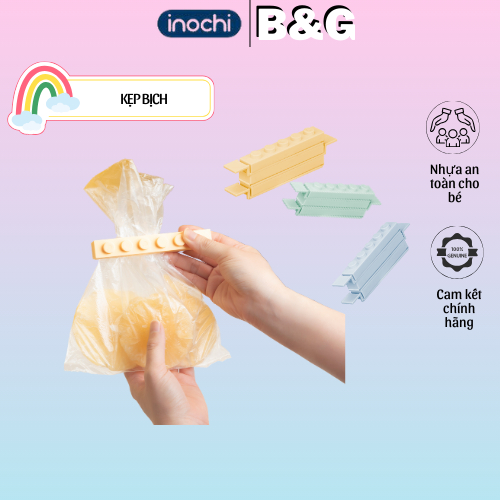 Kẹp miệng túi Inochi YoKo Nhật Bản, kín hơi hoàn toàn, bảo quản thực phẩm, thay máy hàn miệng túi mini VaPu HCM
