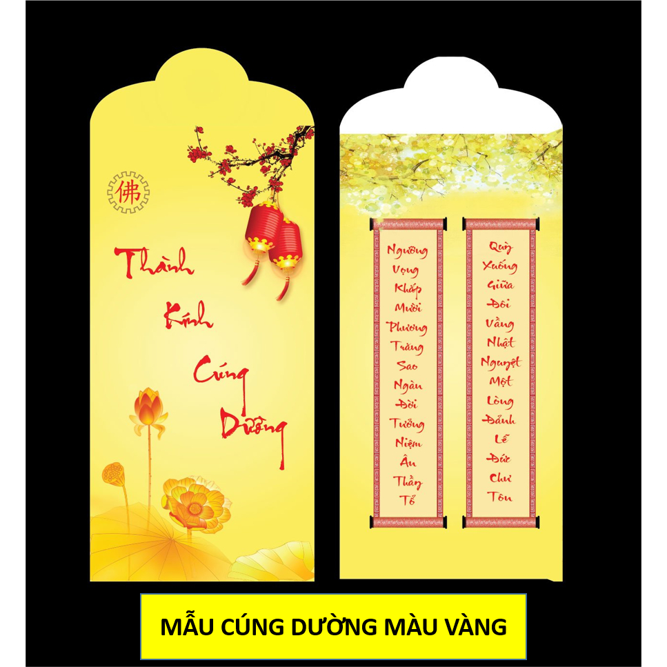 Set 10 Bao Lì Xì Tết Phật giáo - Cúng dường, lì xì rất trang nghiêm ý nghĩa