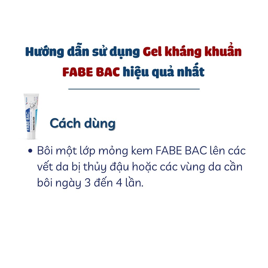 Gel Fabe Bạc An Châu - Dùng Cho Trường Hợp Tay Chân Miệng, Viêm Da Cơ Địa, Rôm Sẩy, Vẩy Nến, Chàm
