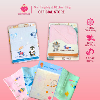 Khăn Xô 2 Mặt Pink&Blue/ Fany Vỉ 6 Cái In Hình - 100% Cotton