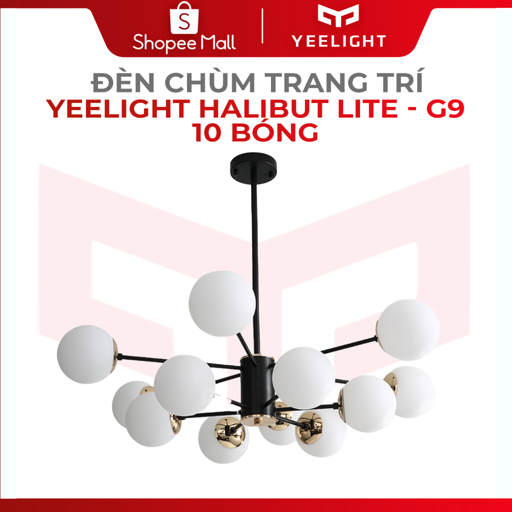 Đèn chùm trang trí Yeelight Halibut 10 bóng - 3 mức độ sáng, Thiết kế sang trọng