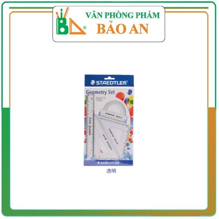 Bộ Thước Kẻ Học Sinh Staedtler 569-0WP4 (Bộ 4 Món),Thước kẻ được làm từ nhựa chất lượng cao