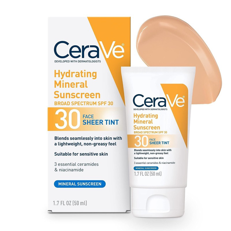 KEM CHỐNG NẮNG: CeraVe Tinted Sunscreen SPF 30 | Hydrating Mineral Sunscreen 50ML