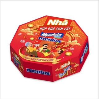 Hộp kẹo hỗn hợp tết sum vầy alpenliebe và mentos 209g- tết 2024