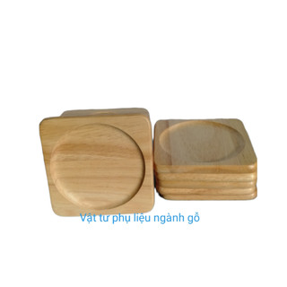 Miếng lót ly cao cấp, khay đựng ly gỗ trang trí, đế lót ly , đường kính 9cm, dầy 10mm