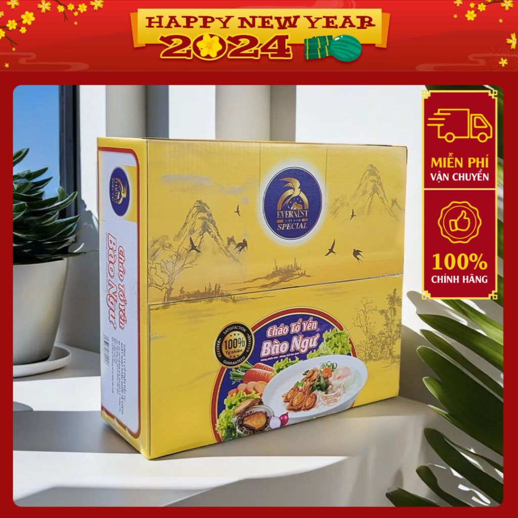 Cháo Tổ Yến Bào Ngư - Evernest Special 30 Gói/ Thùng