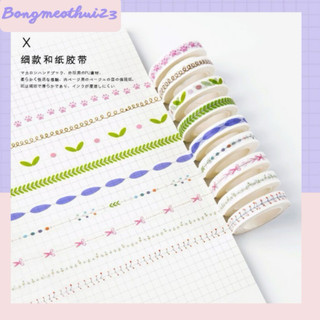 Cuộn washi tape nhiều kích thước không trùng mẫu siêu hot họa tiết cute, dễ thương