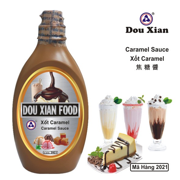 Sốt Douxian Caramel chai 500g