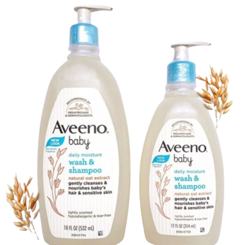 Tắm gội AVEENO Baby Daily Moisture Wash & Shampoo 236ml / 532ml