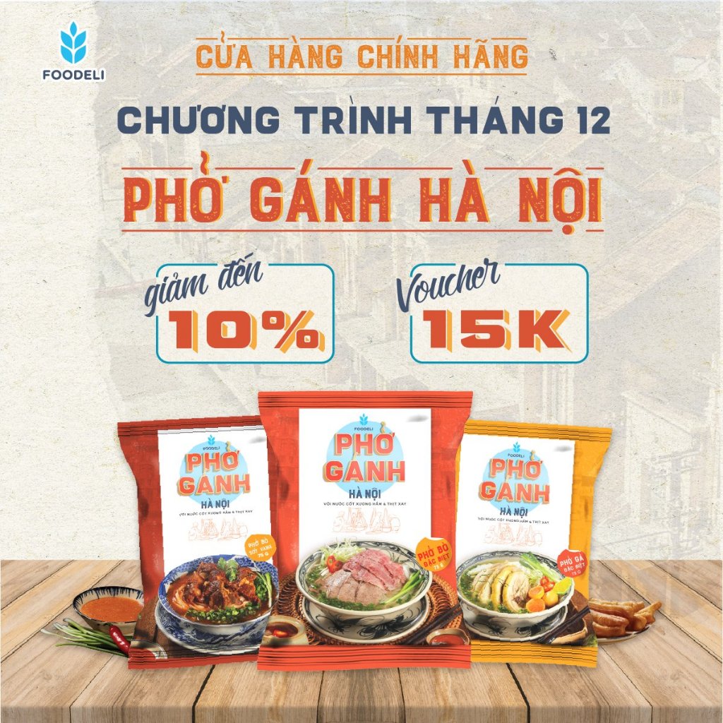 Phở Gánh Hà Nội ăn liền (Thùng 24x75Gr)