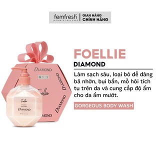 Sữa tắm nước hoa cao cấp FOELLIE Hàn Quốc Gorgeous Body Wash Diamond, sữa tắm trắng da, lưu hương lâu 285ml