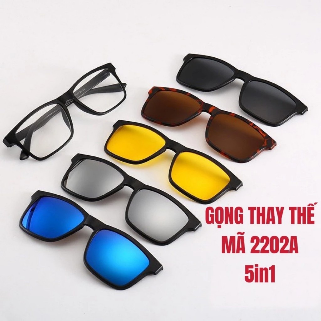 MẮT MÀU LẺ& Gọng Kính LẺ 6 Trong 1 Có Nam Châm Tháo Lắp Tiện Lợi Phù Hợp Cho Cả Nam Và Nữ-2202A